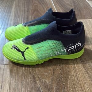 Puma Ultra Turf Soccer Cleats in Bright Green and Black
